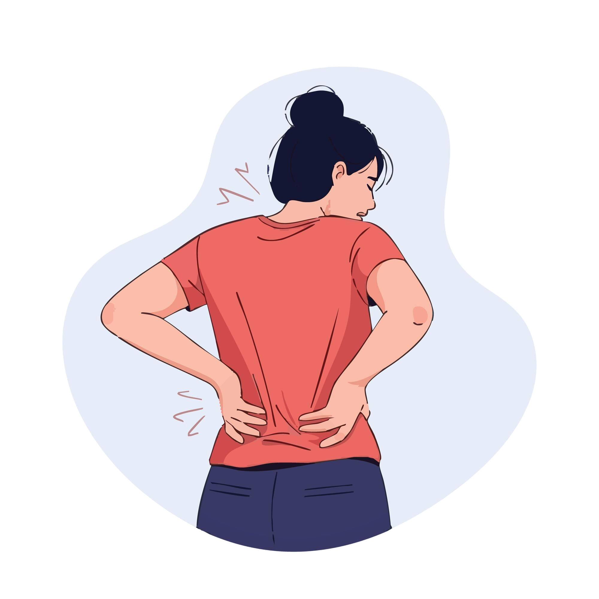 Woman experiencing back pain